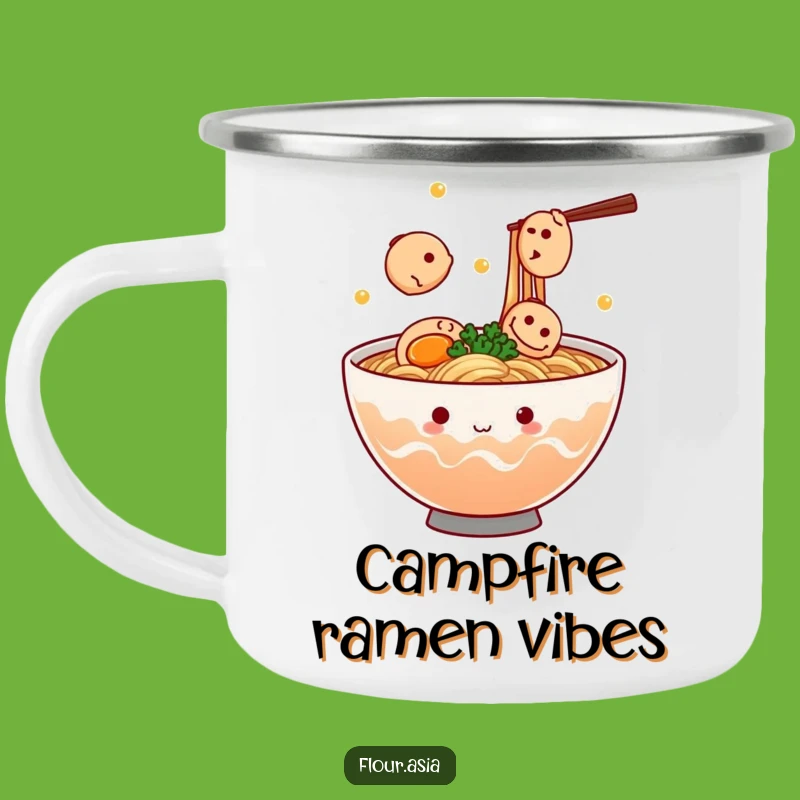 Durable Funny Kawaii Ramen Camping Mug: Outdoor Noodle Fun Gift