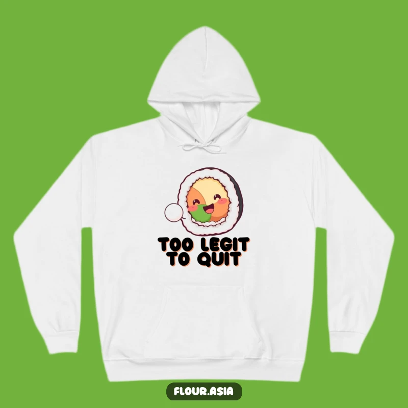 Cozy Funny Kawaii Sushi Roll Hoodie: Playful Rice Ball Design for Warm Gifts