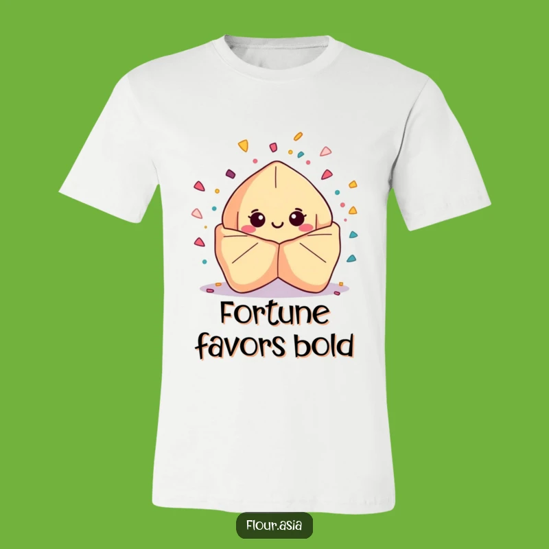 Funny Kawaii Fortune Cookie T-Shirt: Confetti Burst for Party Gift